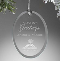 Personalized Holiday Jade Ornament - Oval